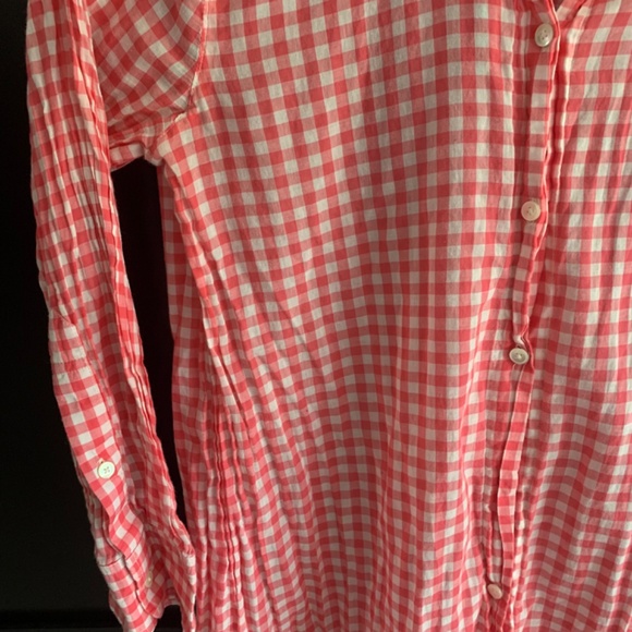 Pink gingham J CREW Coverup - Picture 3 of 5